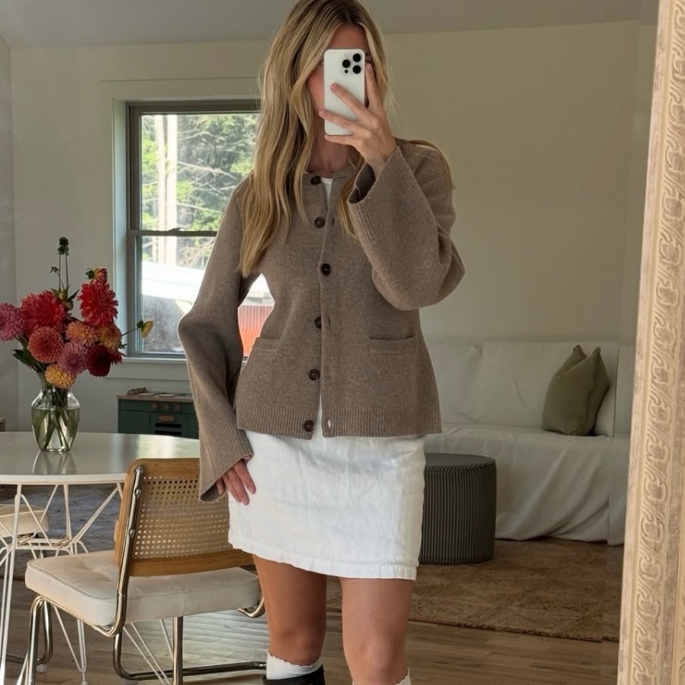 VIR VITA Ines Linen Mini Skirt Baby Blue XS